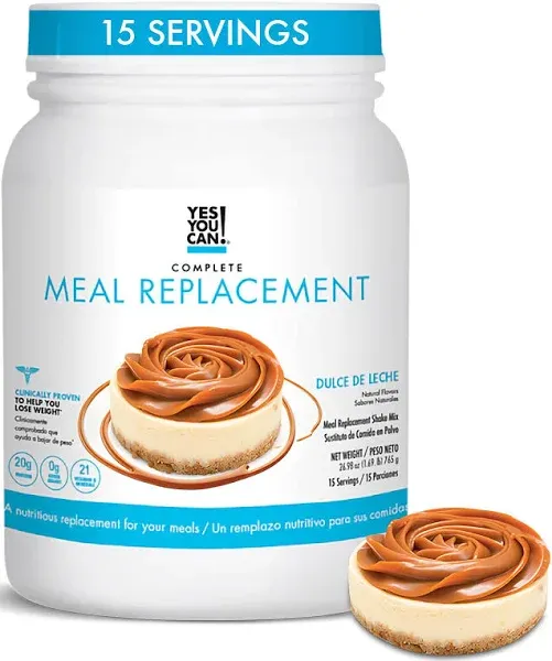 Yes You Can! Complete Meal Replacement 15 Servings, 20g of Protein, 0g Added Sugars Vitamins and Minerals