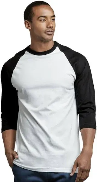 Top Pro Men's 3/4 Sleeve Casual Raglan Jersey Baseball Tee Shirt