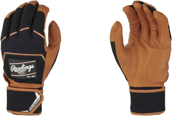 Rawlings Adult Workhorse with Compression Strap Batting Gloves