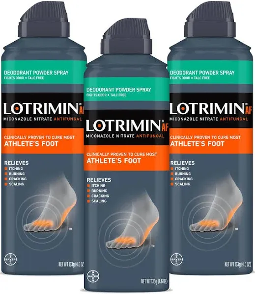 Lotrimin Deodorant Powder Spray For Athlete's Foot (4.6 oz)