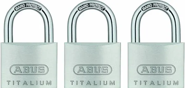 ABUS 80Ti by 40hb40 C KD Titalium Aluminum Alloy Keyed Different Padlock