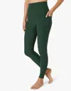 High Waist Midi Leggings In Green