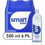 smartwater Vapor Distilled Water 6 - 16.9 fl oz Bottles