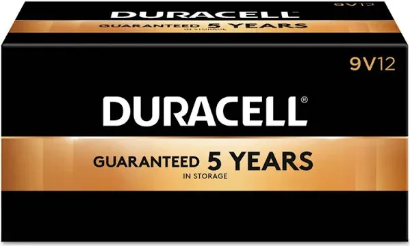 Duracell Coppertop Alkaline 9V Batteries