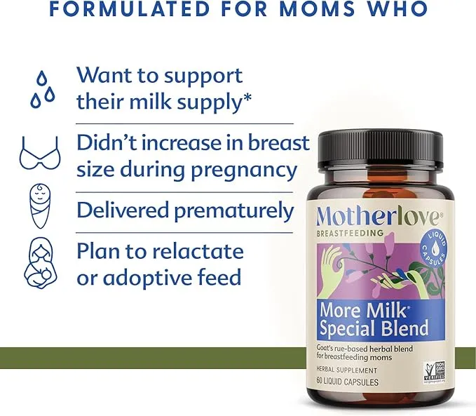 Motherlove More Milk Special Blend 120 Liquid Capsules