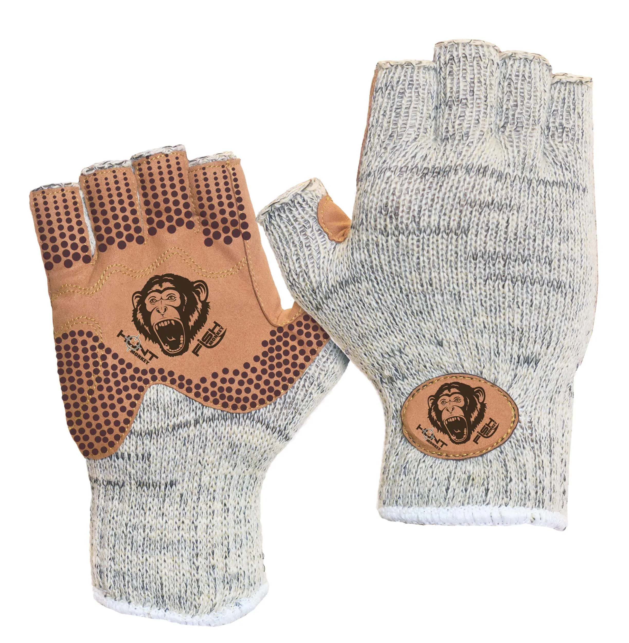 Fish Monkey Wooly Wool Half Finger Gloves