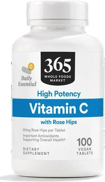 365 by Whole Foods Market, Vitamin C High Potency with Rosehips, 100 Tablets