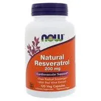 NOW - Natural Resveratrol 200 mg - 120 Veg Capsules