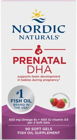 Nordic Naturals Prenatal DHA Strawberry 90 Softgels