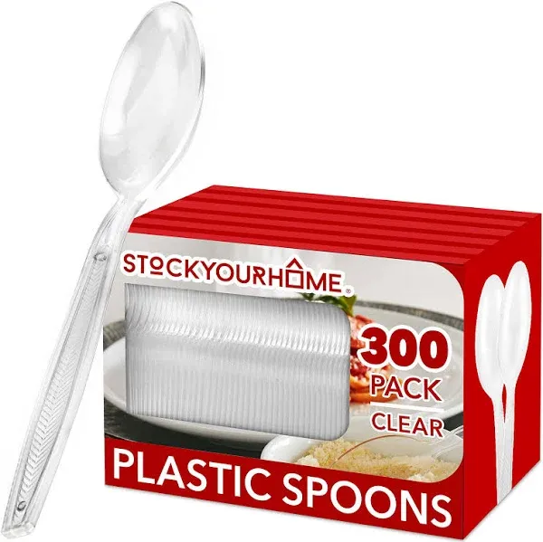 300 Count Clear Plastic Spoons