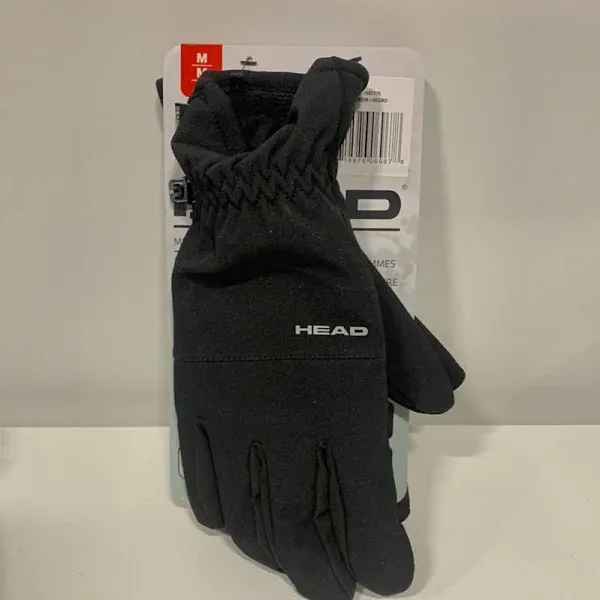 MENS LARGE BLACK HEAD WATERPROOF HYBRID GLOVES THERMAL PLUSH LINING TOUCHSCREEN