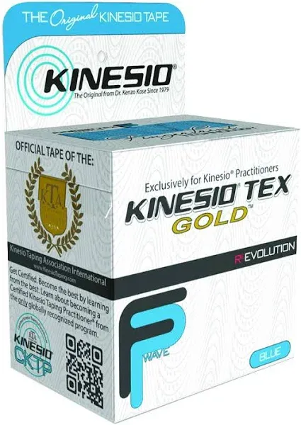 Kinesio "Tape, Tex Gold Fp, 2"" X 5.5 Yds, Blue, 6 Rolls