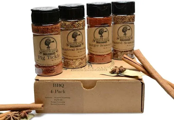 BBQ 4-Pack BBQ Rub and Spices Gift Set of 4