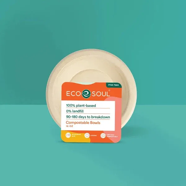 Eco Soul 16 Oz Disposable Bowls