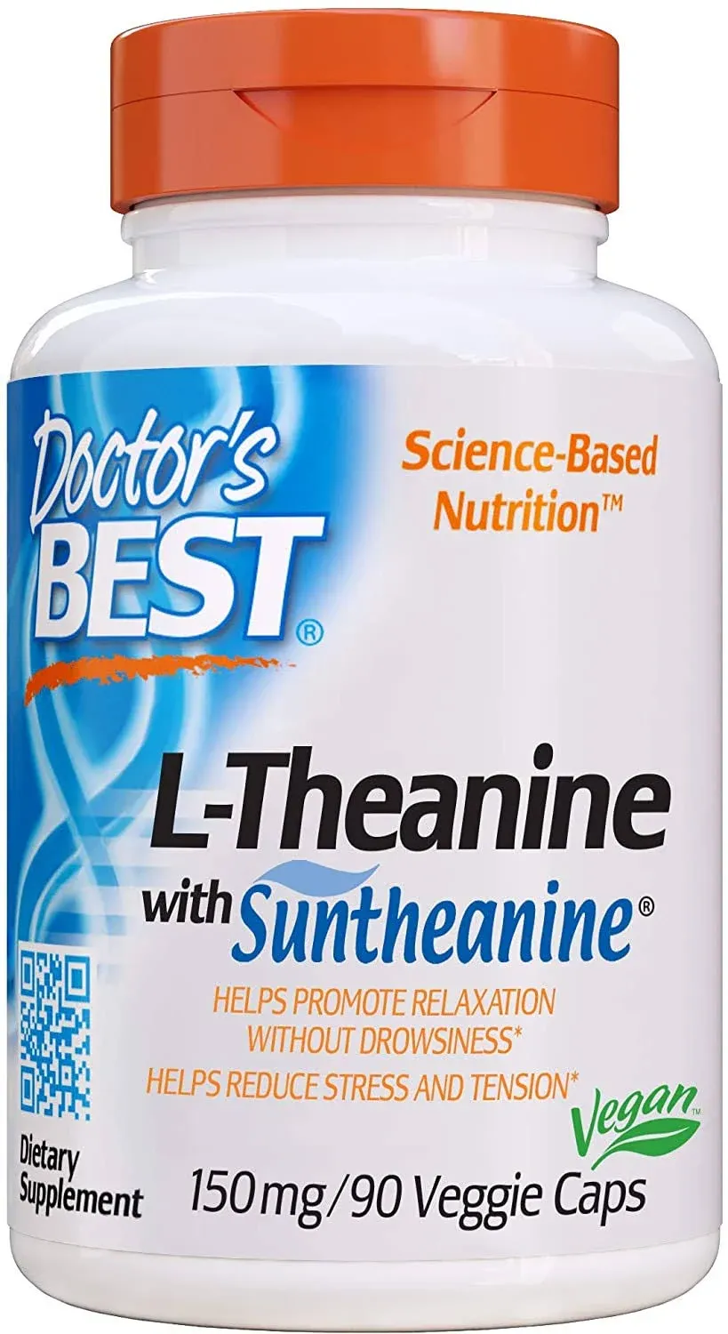 Doctor's Best L-Théanine avec Suntheanine 150 mg - 90 Veg Capsules