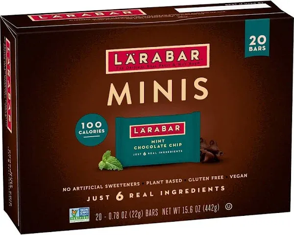 Lärabar Mini Bars, Chocolate Chip-Cookie Dough (15.6 oz, 20 ct)