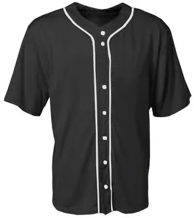 A4 Youth Short Sleeve Full Button Baseball Jersey