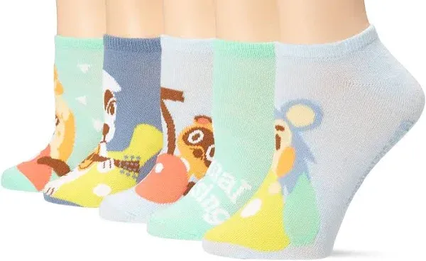 Nintendo Women's Animal Crossing 5 Pack No Show Socks