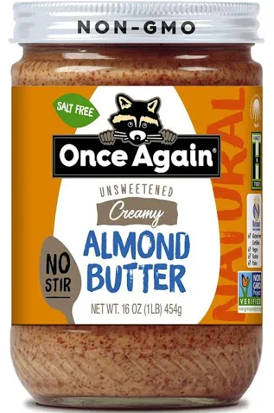 Creamy No Stir Unsweetened Almond Butter