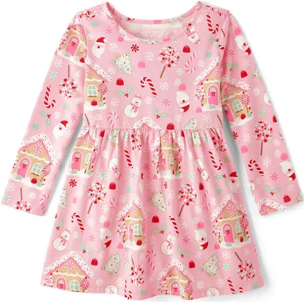 Baby And Toddler Girls Christmas Everyday Dress - Pink