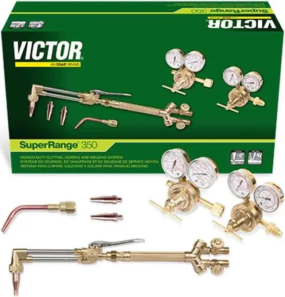 Victor 0384-2696 Super Range 350 with SR350 Regulators Cutting Torch O