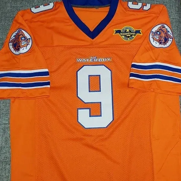 The Waterboy Football Jersey Mens Large Orange Bobby Boucher #9 Adam Sandler