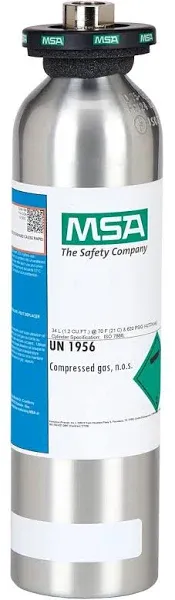 MSA Calibration Gas Cylinder, 58 Liters 10045035