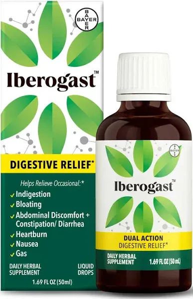 Iberogast Dual Action Digestive Relief Daily Herbal Supplements (30 ct)