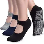 unenow Non Slip Grip Yoga Socks for Women with Cushion for Pilates, Barre, Dance