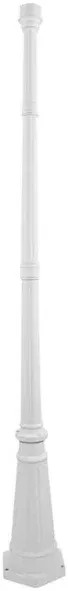 White 68" Solar Lamp Post Pole