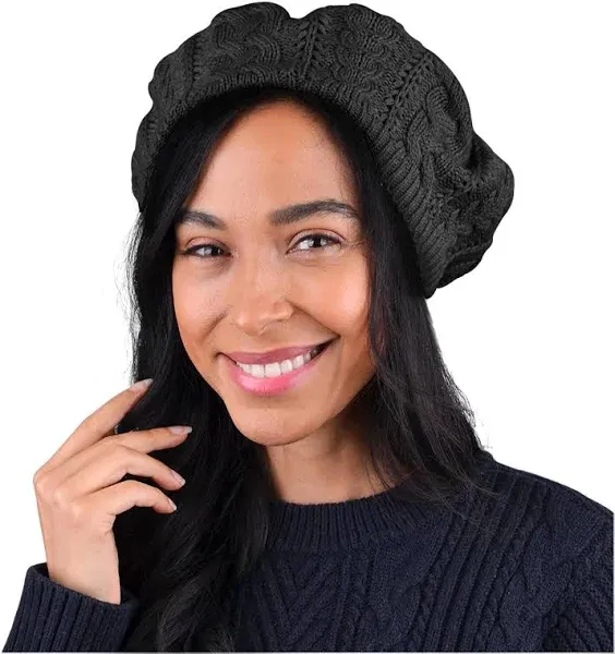 Nollia Soft Knit Crochet Beanie Hat