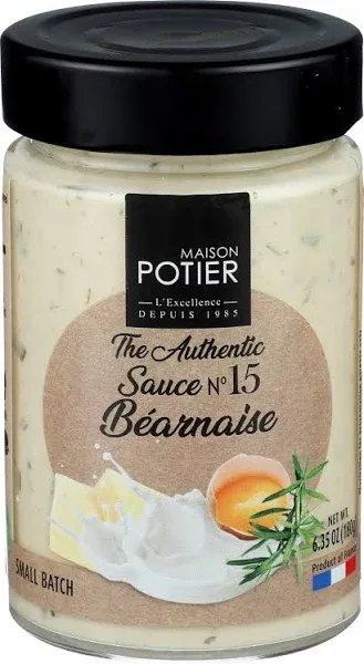 Maison Potier Bearnaise Sauce The Authentic No 15 Glass Jar (2-Pack)