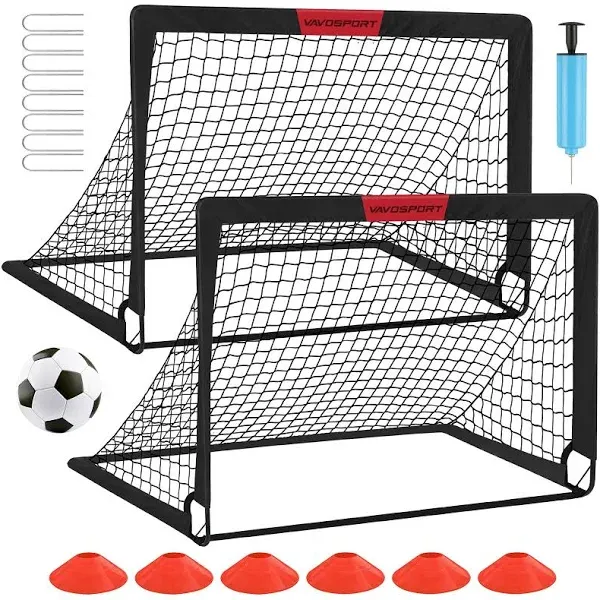 VAVOSPORT Kids Soccer Goals for Backyard Set