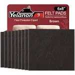 Yelanon Felt Furniture Pads 12 Pieces 8 inch x 6 inch Furniture Pads Self Adhesive, Cuttable Felt Chair Pads, Anti Scratch Floor Protectors for