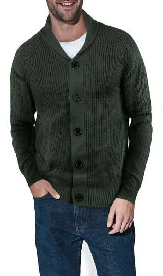 X RAY Men's Big and tall Shawl Collar Cardigan