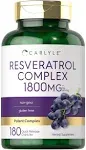 Carlyle Resveratrol Supplement 1800mg 180 Capsules