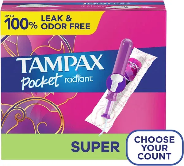 Tampax Radiant Pocket Compact Tampons