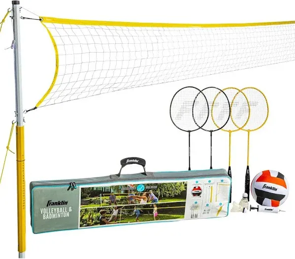 Franklin Sports Volleyball and Badminton Set