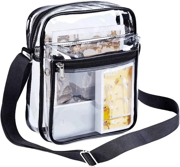 Transparent Stylish Purse Clear Handbag Tote Shoulder Crossbody Bag Gameday chic