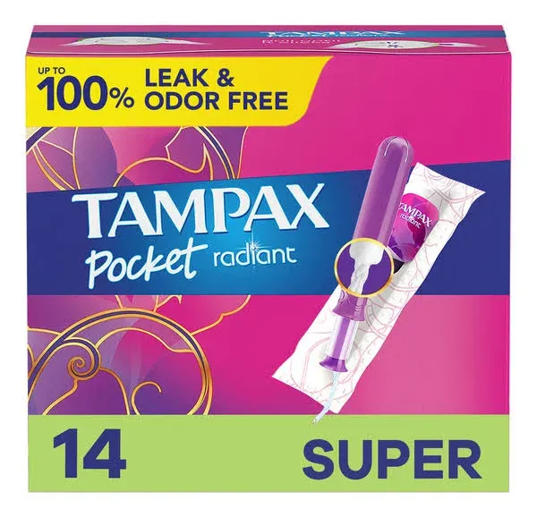 Tampax Radiant Pocket Compact Tampons