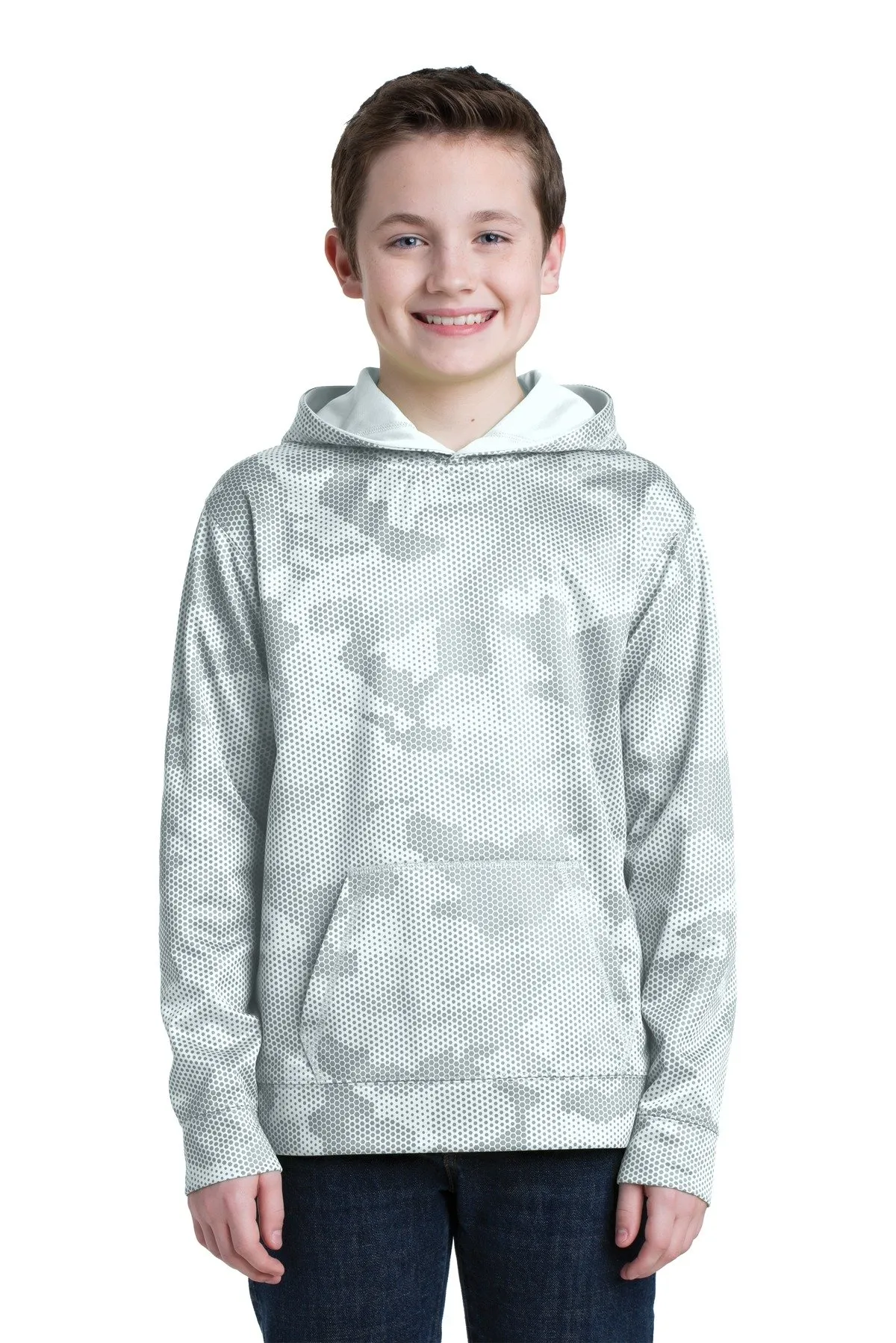 Sport-Tek Youth Sport-Wick CamoHex Fleece Hooded Pullover