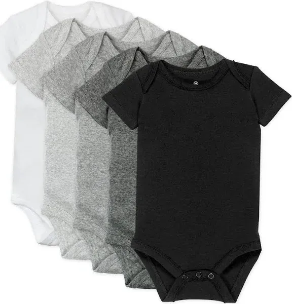 Honest Baby Clothing 5-pack Organic Cotton Short Sleeve Bodysuits