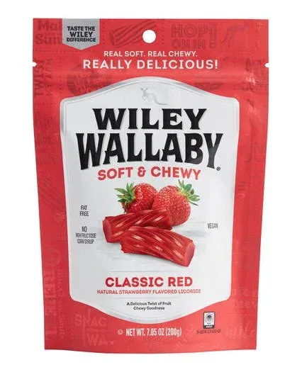 Wiley Wallaby Licorice Red