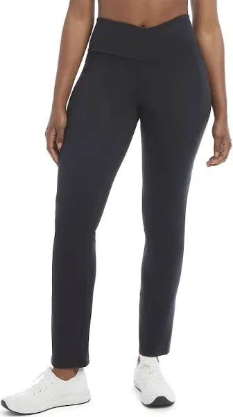 Danskin Women's Supersculpt Bootcut Yoga Pant Large, Black Salt