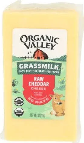 Organic Valley Cheese, Raw, Organic, Cheddar