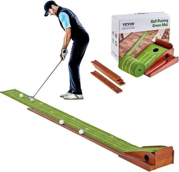 VEVOR Golf Putting Mat, Putting Green Indoor, Putting Matt for Indoors, Sports Spin n Putt Golf Game, Perfect Practice Putting Mat, Golf Putting Mats Practice Indoor Auto-Ball Return