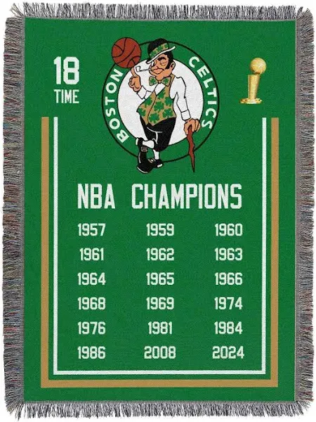 NBA Boston Celtics 2024 NBAMC Historic Woven Tapestry - 48" x 60"