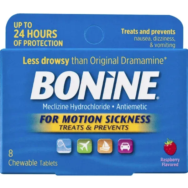 Bonine Chewable Motion Sickness Tablets