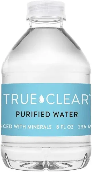 True Clear Purified Bottled Water Bottle