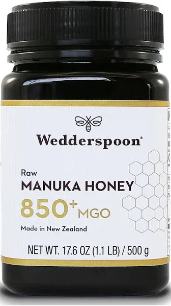 Wedderspoon Raw Premium Manuka Honey MGO 850 Unpasteurized New Zealand Honey